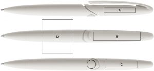 Powierzchnia znakowania długopisu prodir DS7